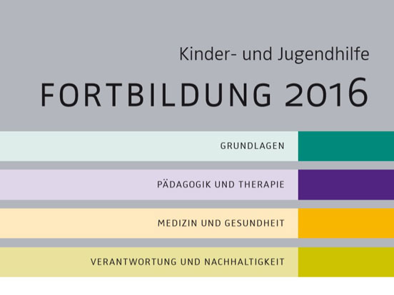 Buchcover der Fortbildung 2016, zeigt Titel und ansprechendes Design.