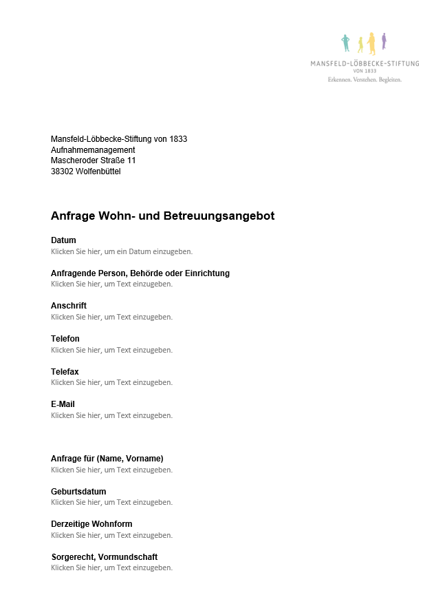 Aufnahmeantrag Daten