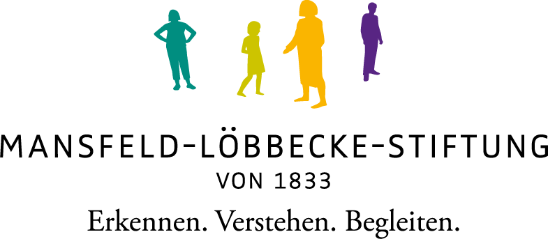 Logo der Mansfeld - Lobbeke Stiftung, ein stilisiertes Design mit Schriftzug in modernen Farben.